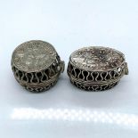 2pc Judaica Jerusalem Travel Shabbat Candle Holders