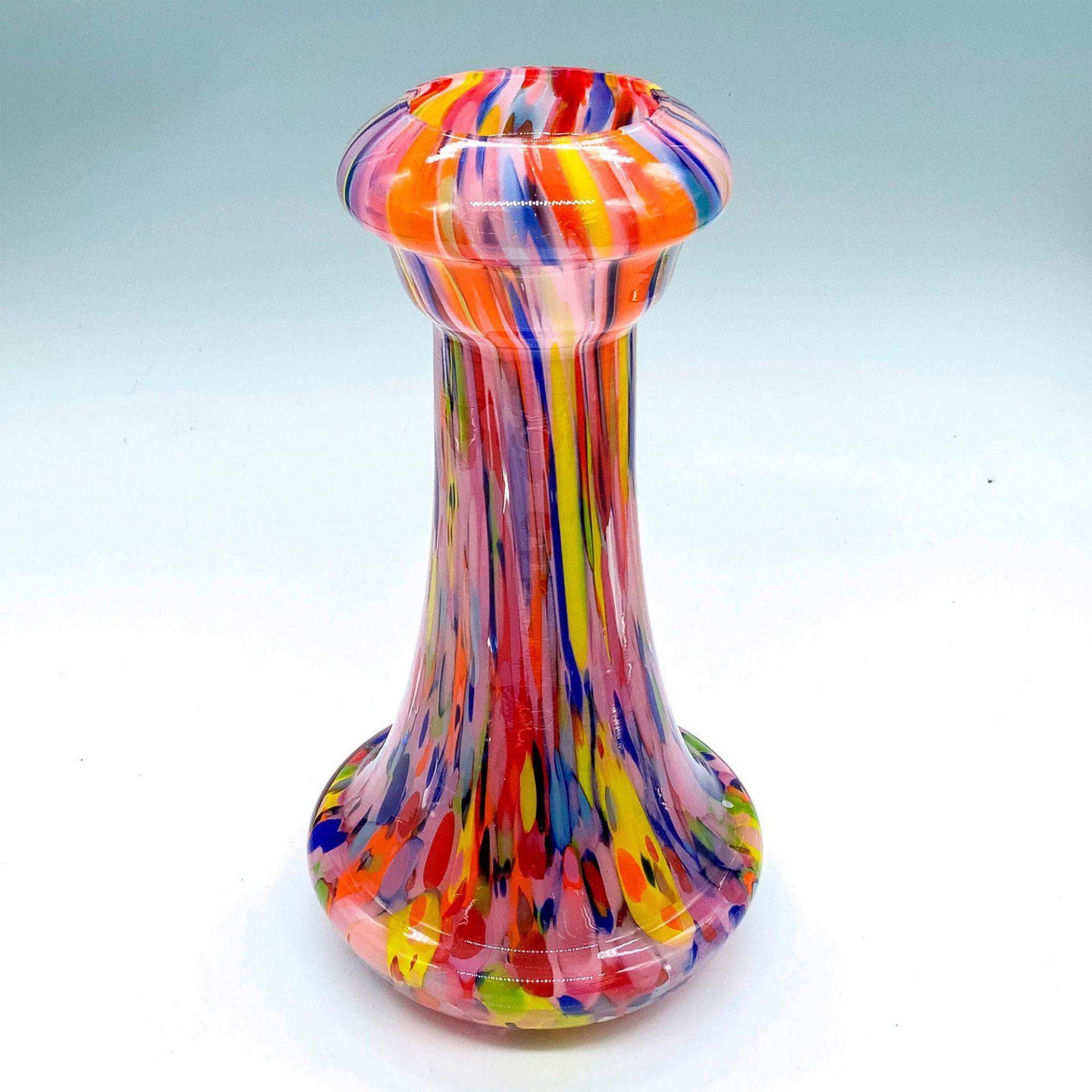 Ruckl & Sons Bohemian Spatter Czech Art Glass Vase
