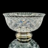 Fancy Lead Crystal Split Bowl With Sterling Silver Base