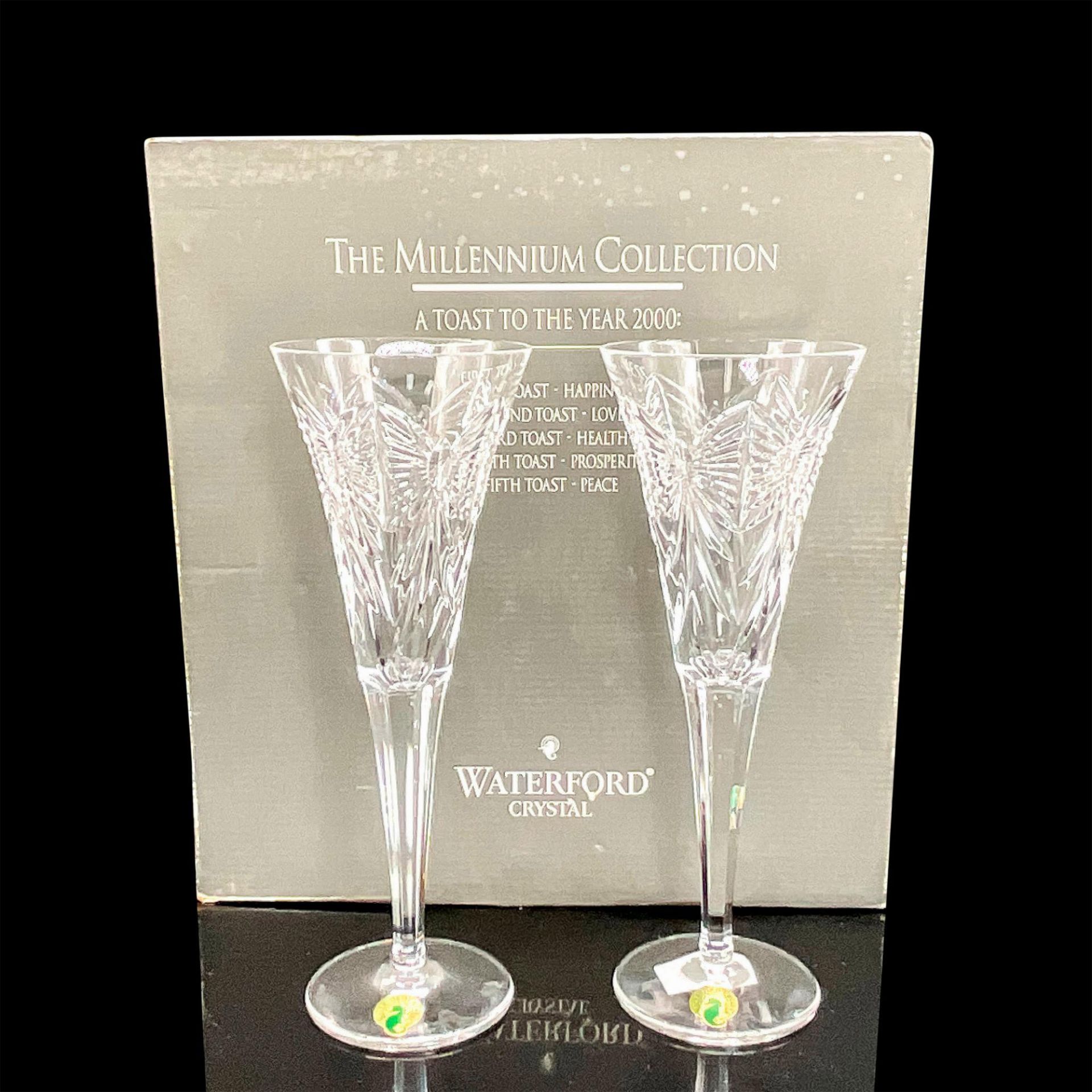 Waterford Crystal Millennium Collection Toasting Flutes - Image 4 of 4