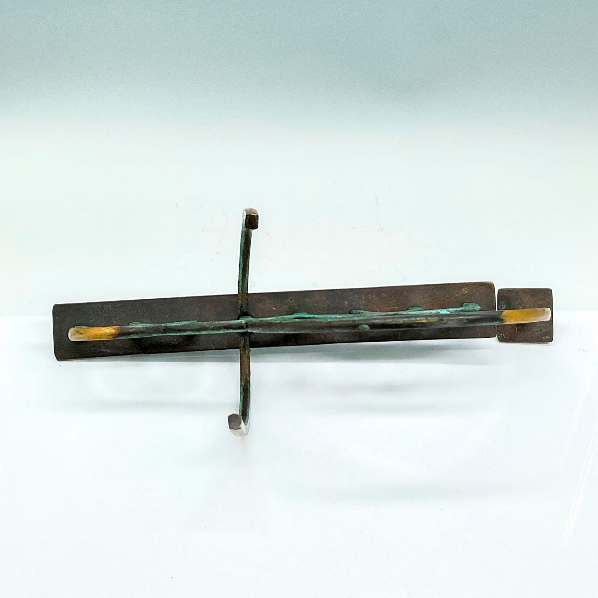 Mid Century Modern Bronze Menorah - Image 3 of 4