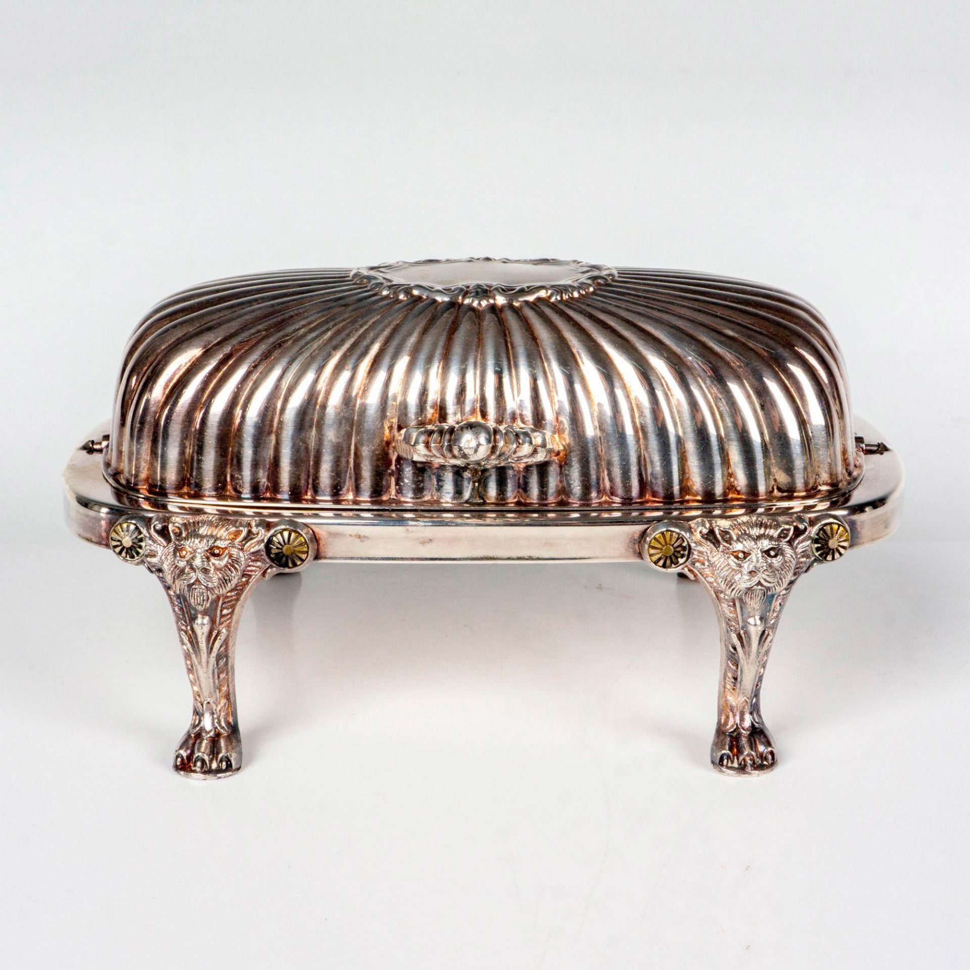 Vintage Silverplate Footed Butter Dish