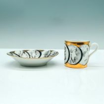Pair of Fornasetti Demitasse Cup and Saucer