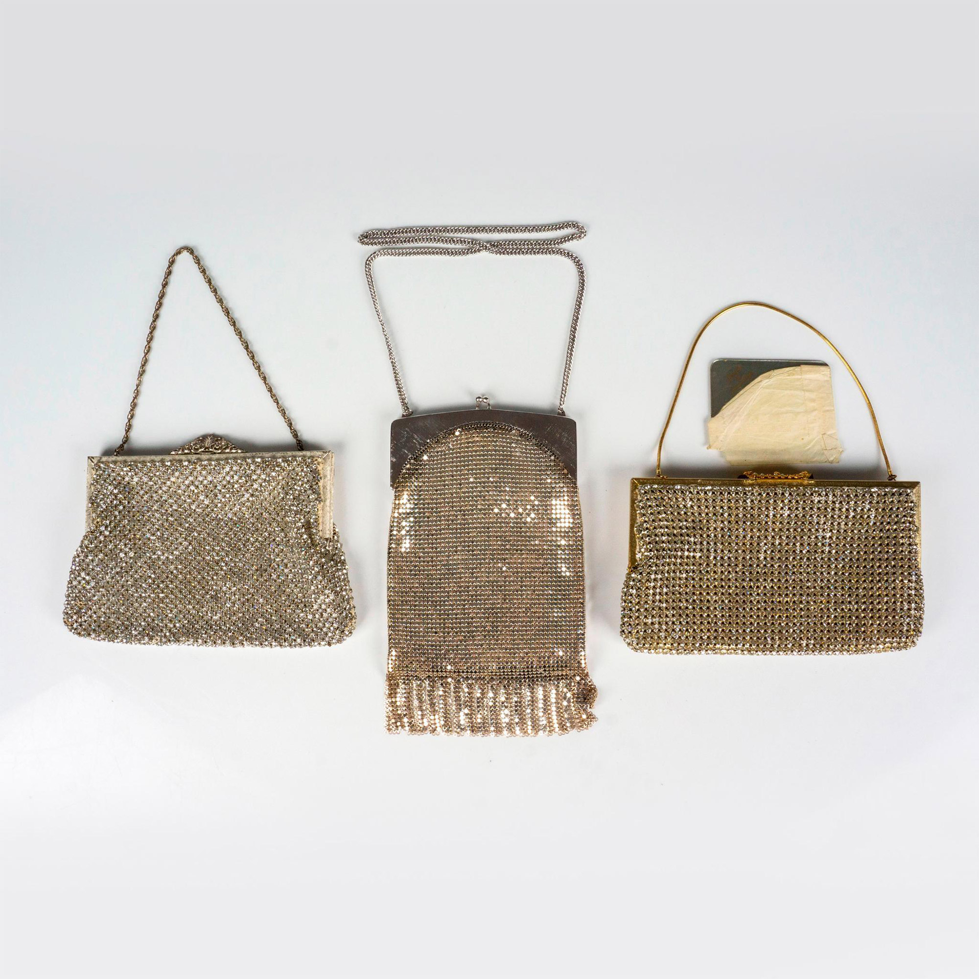 3pc Rhinestone + Metal Evening Purses - Image 2 of 2