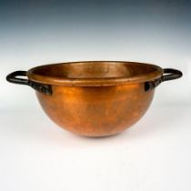 Antique Henry C. Schranck Large Copper Mixing Bowl