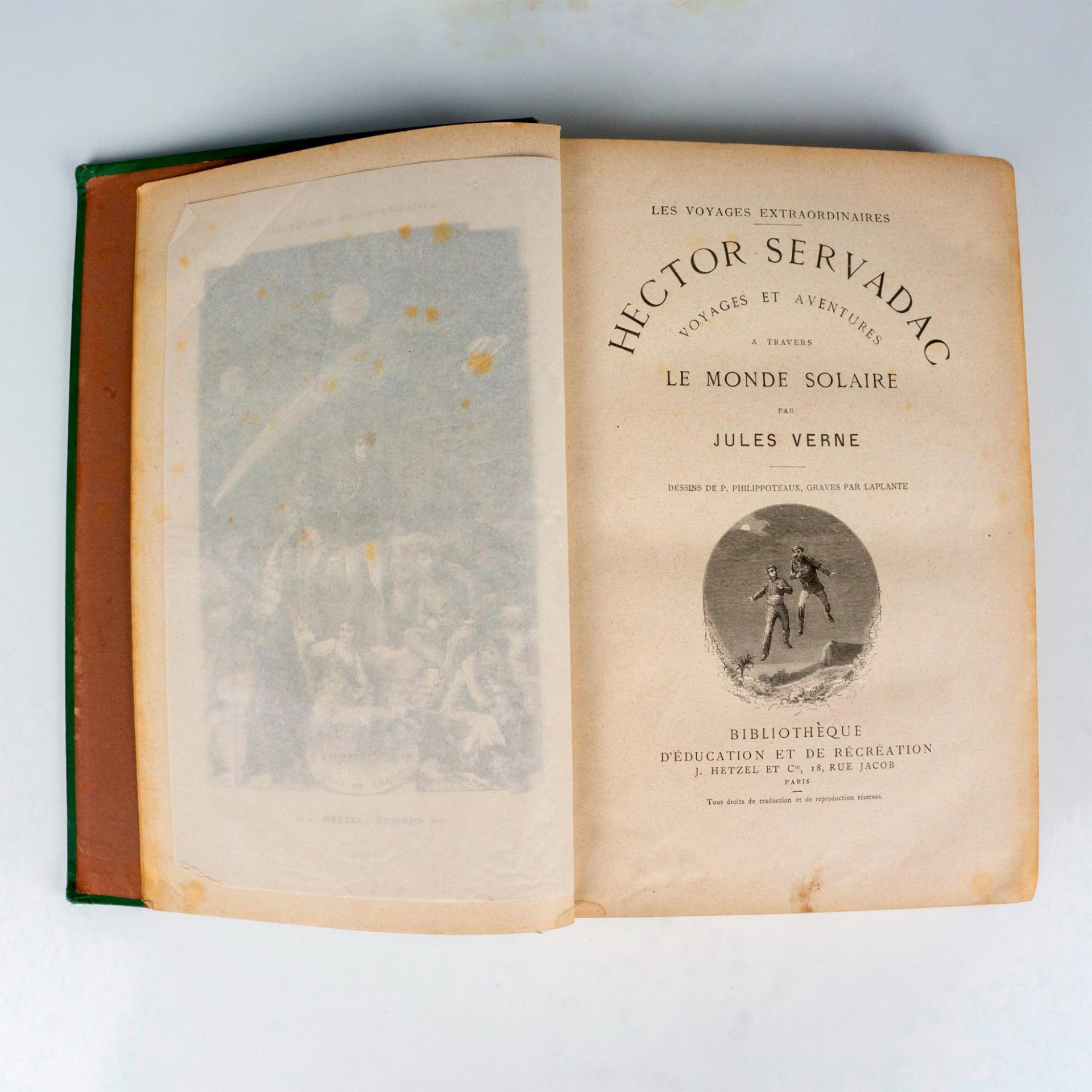 Jules Verne, Hector Servadac, Au Monde Solaire, Green - Image 4 of 4