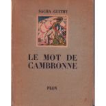 Le Mot De Cambronne, Sacha Guitry, Paperback Book