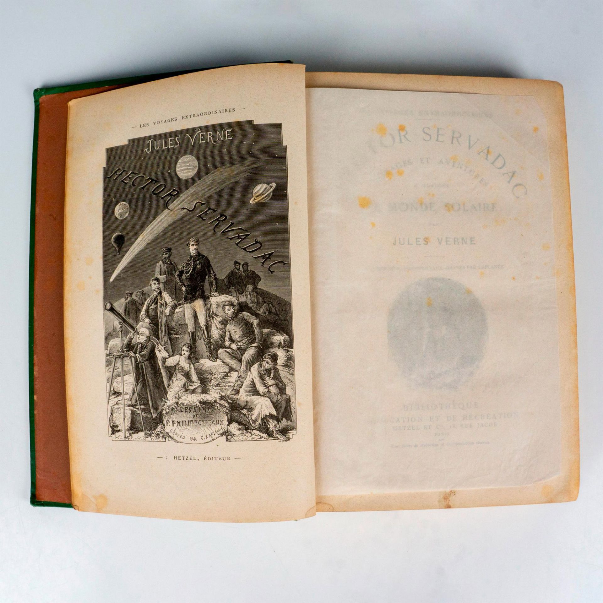 Jules Verne, Hector Servadac, Au Monde Solaire, Green - Image 3 of 4