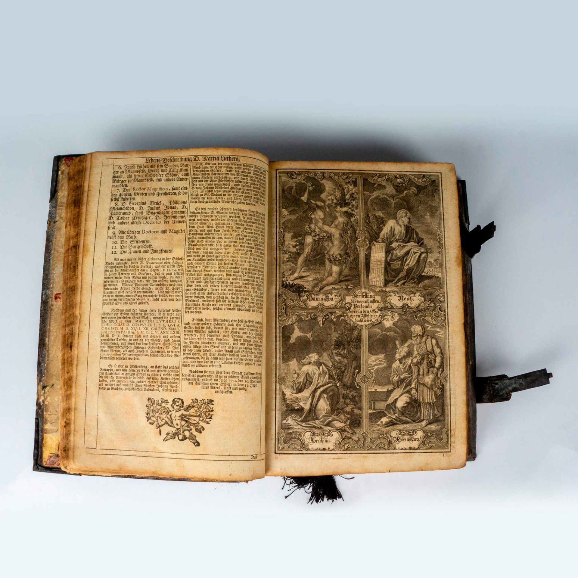 Antique 18th Century German Martin Luther Bible - Image 4 of 4