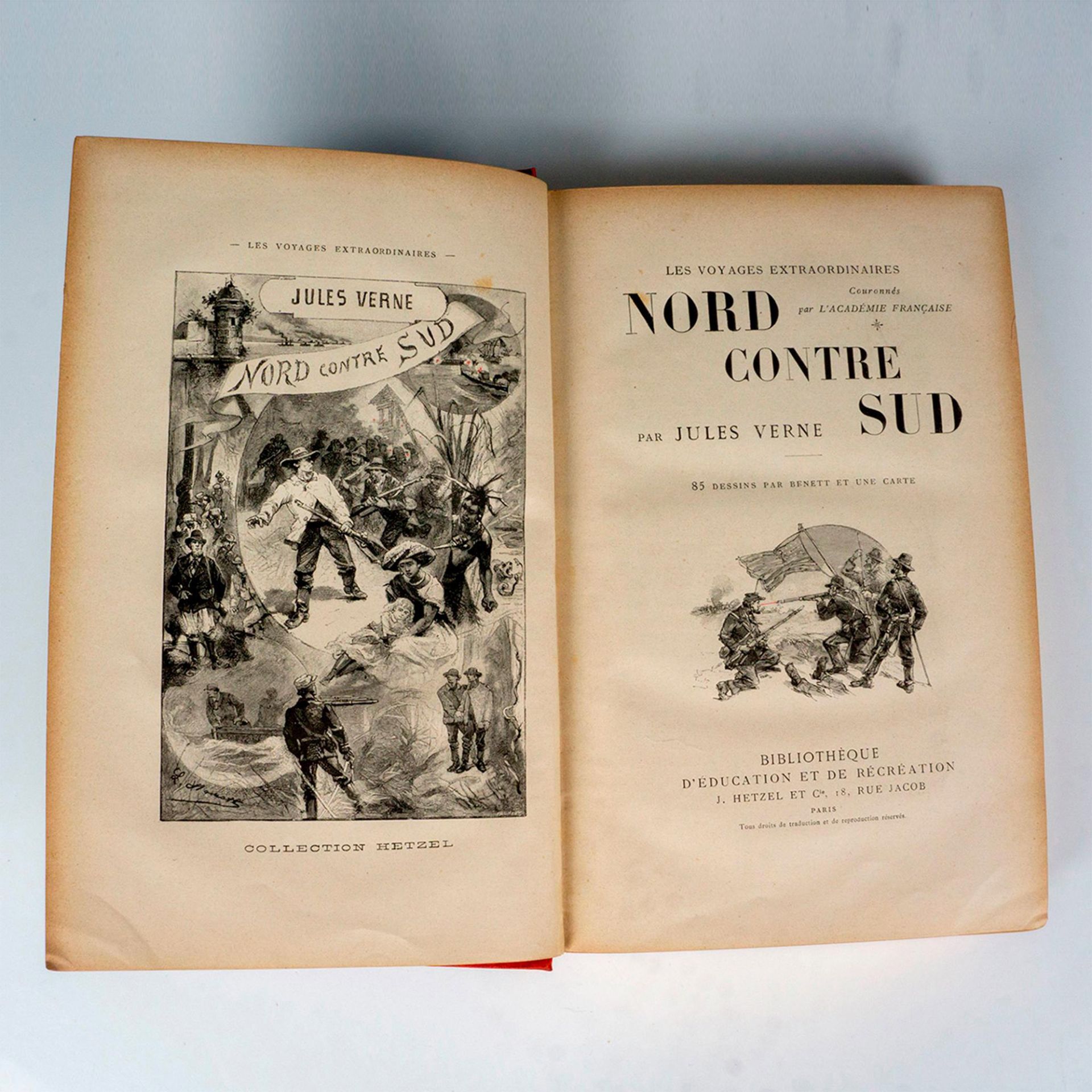 Jules Verne, Nord Contre Sud, Collection Au Portrait Colle - Image 3 of 3