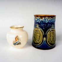 2pc Doulton Queen Victoria Commemoratives