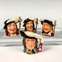 Lot of 4 Royal Doulton Musketeers Miniature Character Jugs