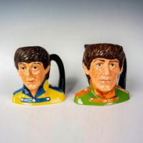 2pc Royal Doulton Mid Character Jugs, Beatles Paul/George