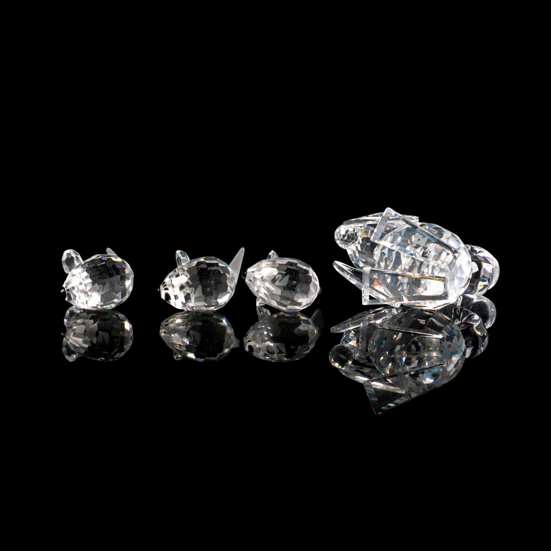 4pc Swarovski Silver Crystal Figurines - Bild 3 aus 3