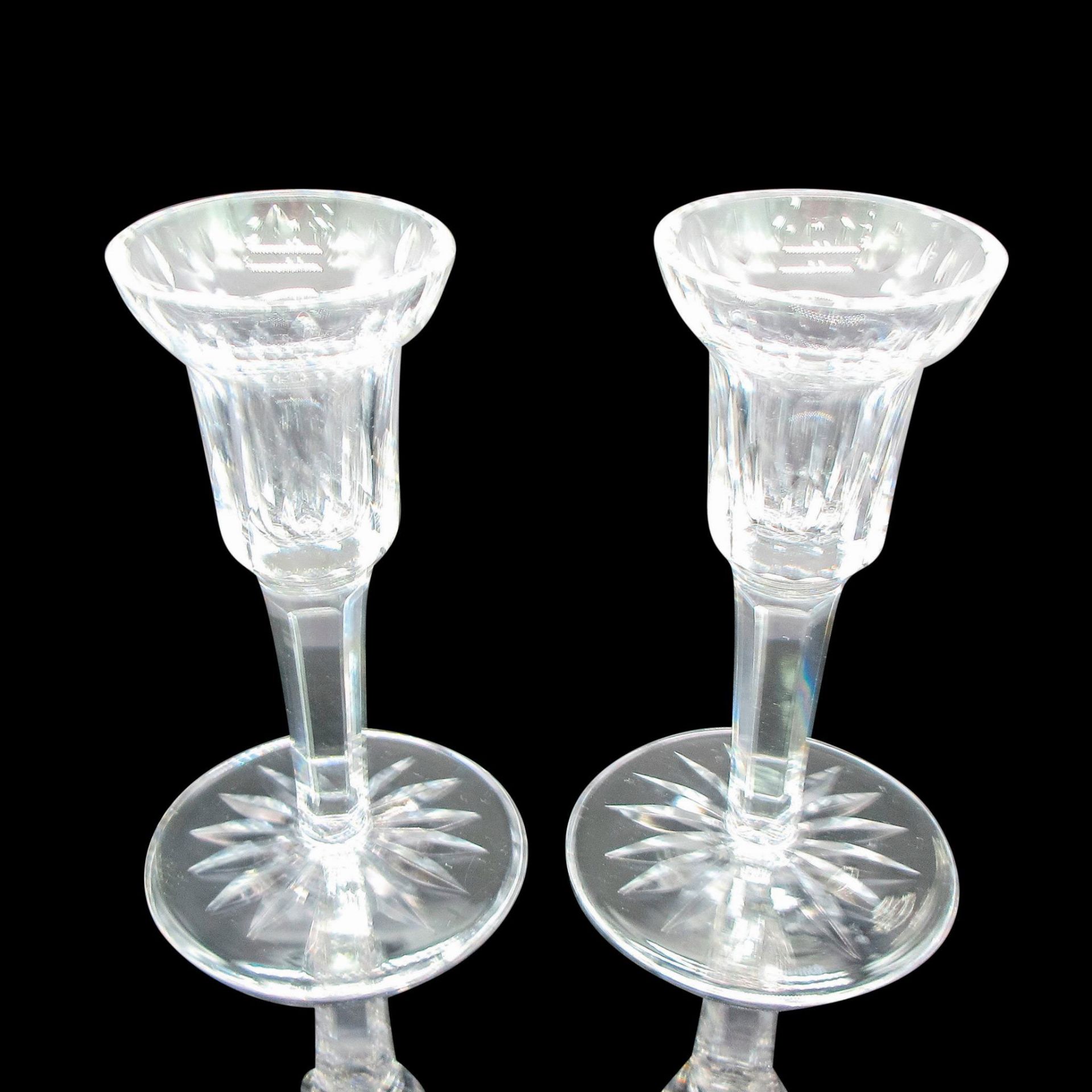 2pc Waterford Crystal Candle Holders, Lismore - Bild 2 aus 3