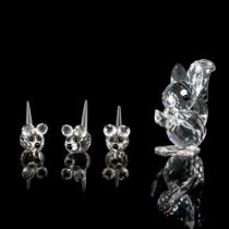 4pc Swarovski Silver Crystal Figurines