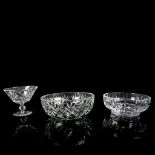 3pc Vintage Waterford Crystal Bowls