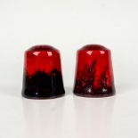 Pair of Royal Doulton Flambe Thimbles