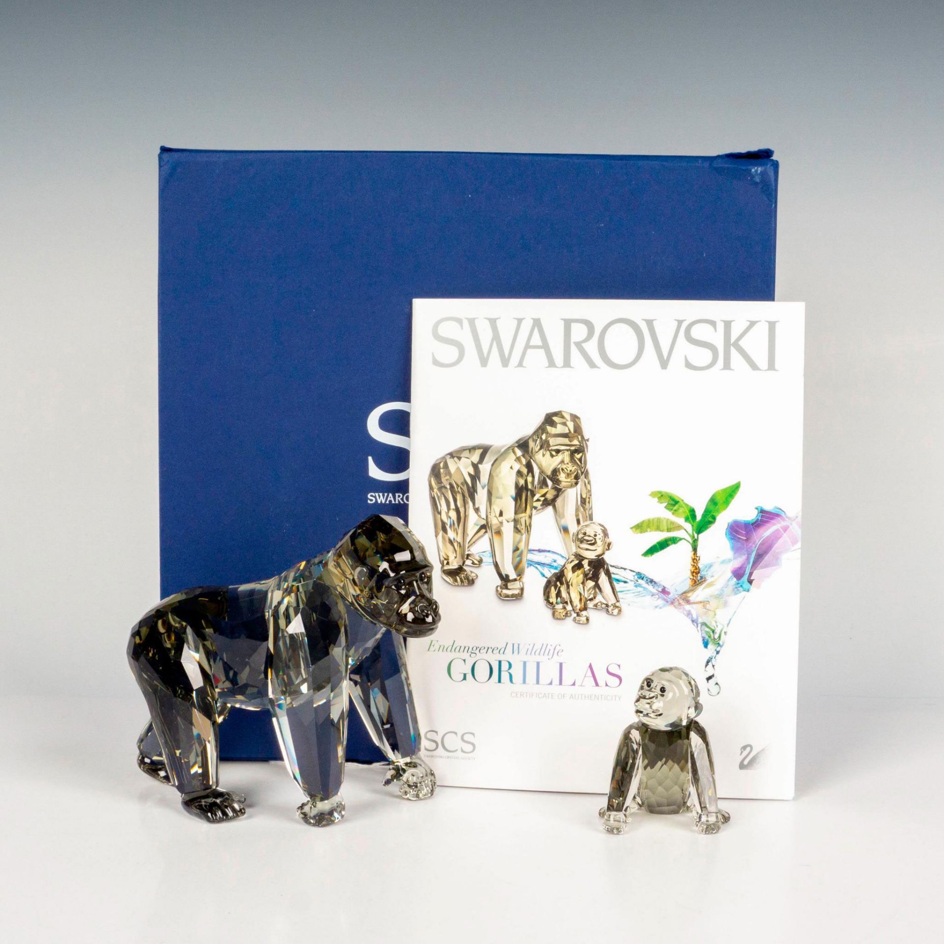 Swarovski Crystal Society Figurine, Gorillas - Image 4 of 4