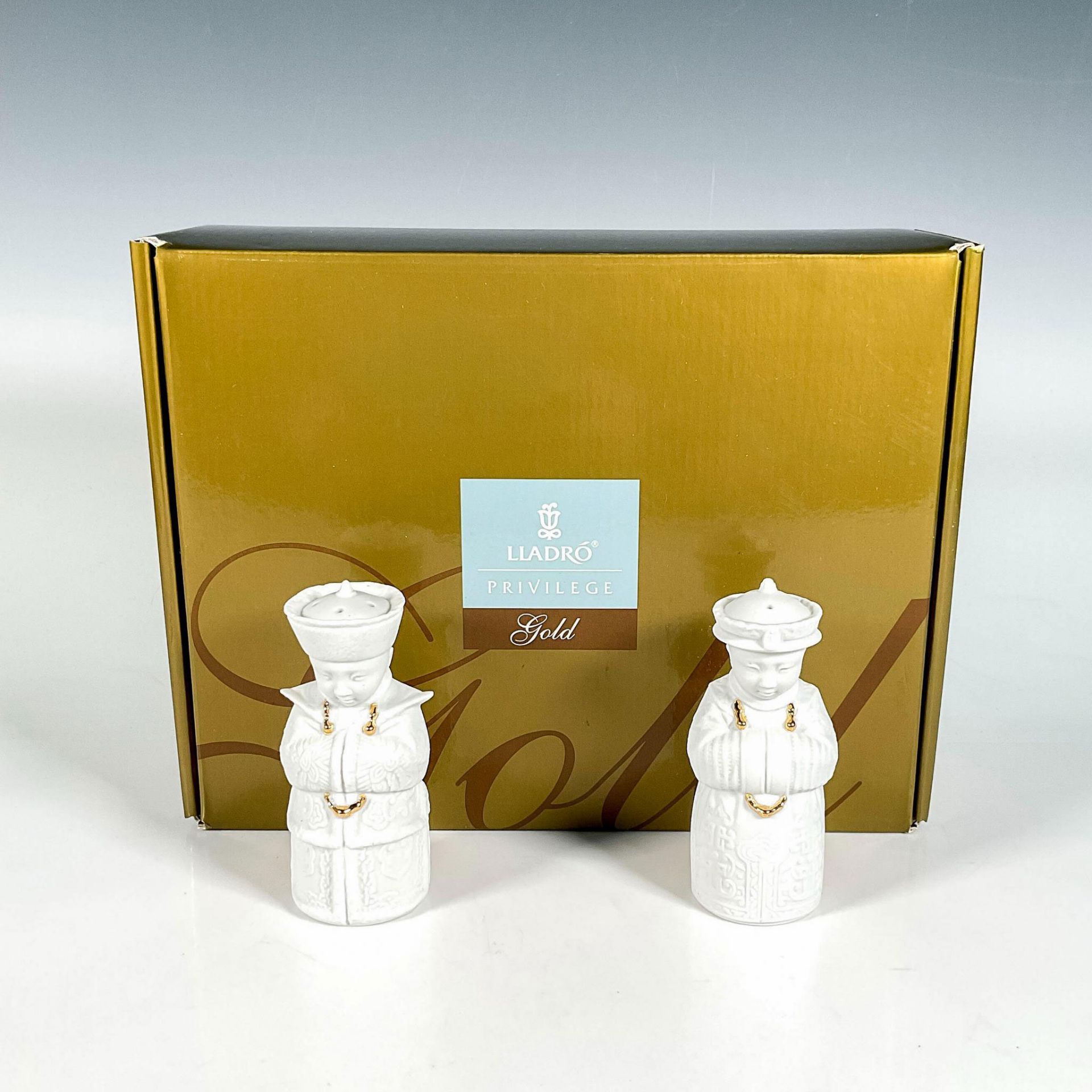 Pair of Lladro Porcelain Salt and Pepper Shakers - Bild 4 aus 4