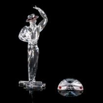 2pc Swarovski Crystal Figurine + Plaque, Antonio