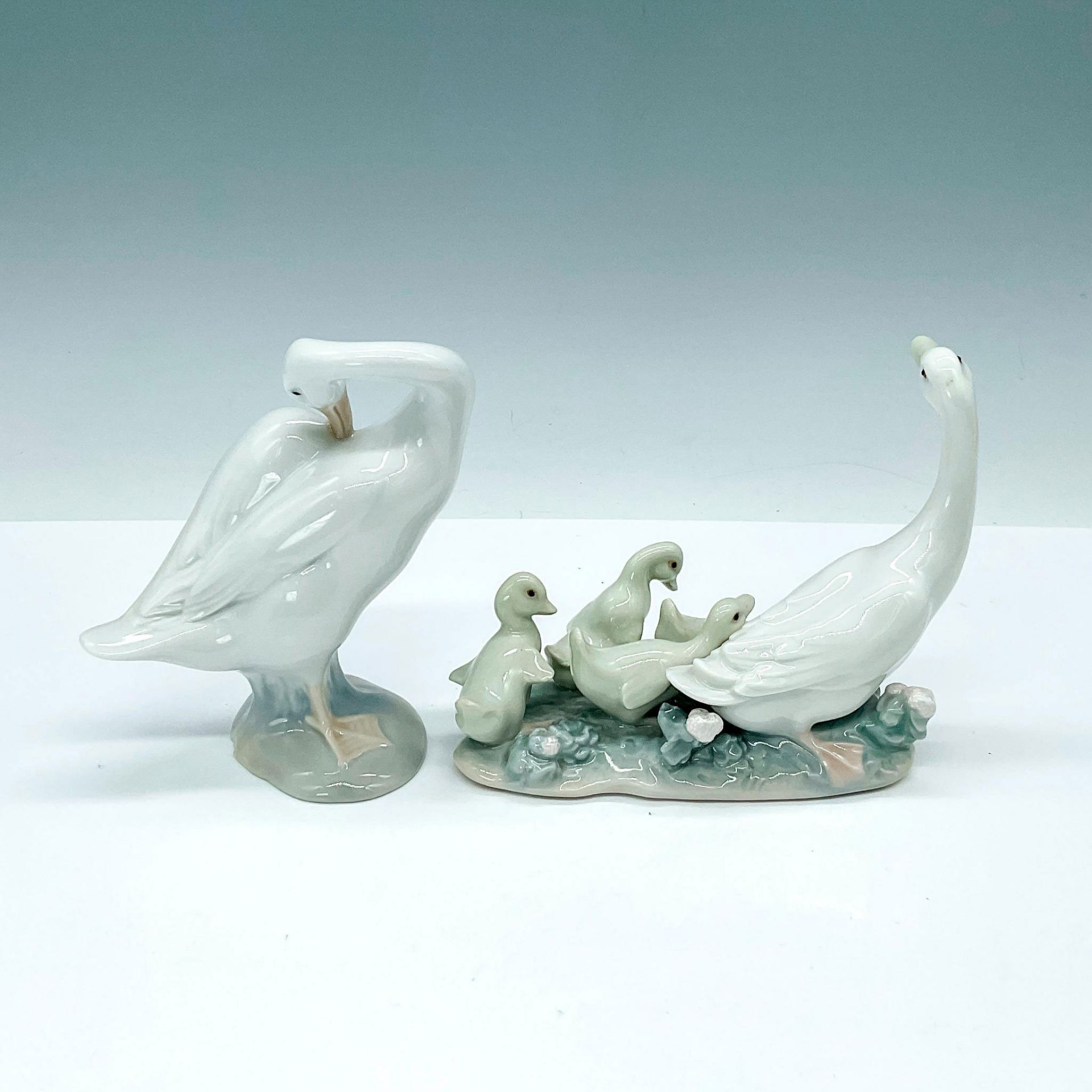 Pair of Lladro Porcelain Figurines, Duck Family - Image 2 of 4