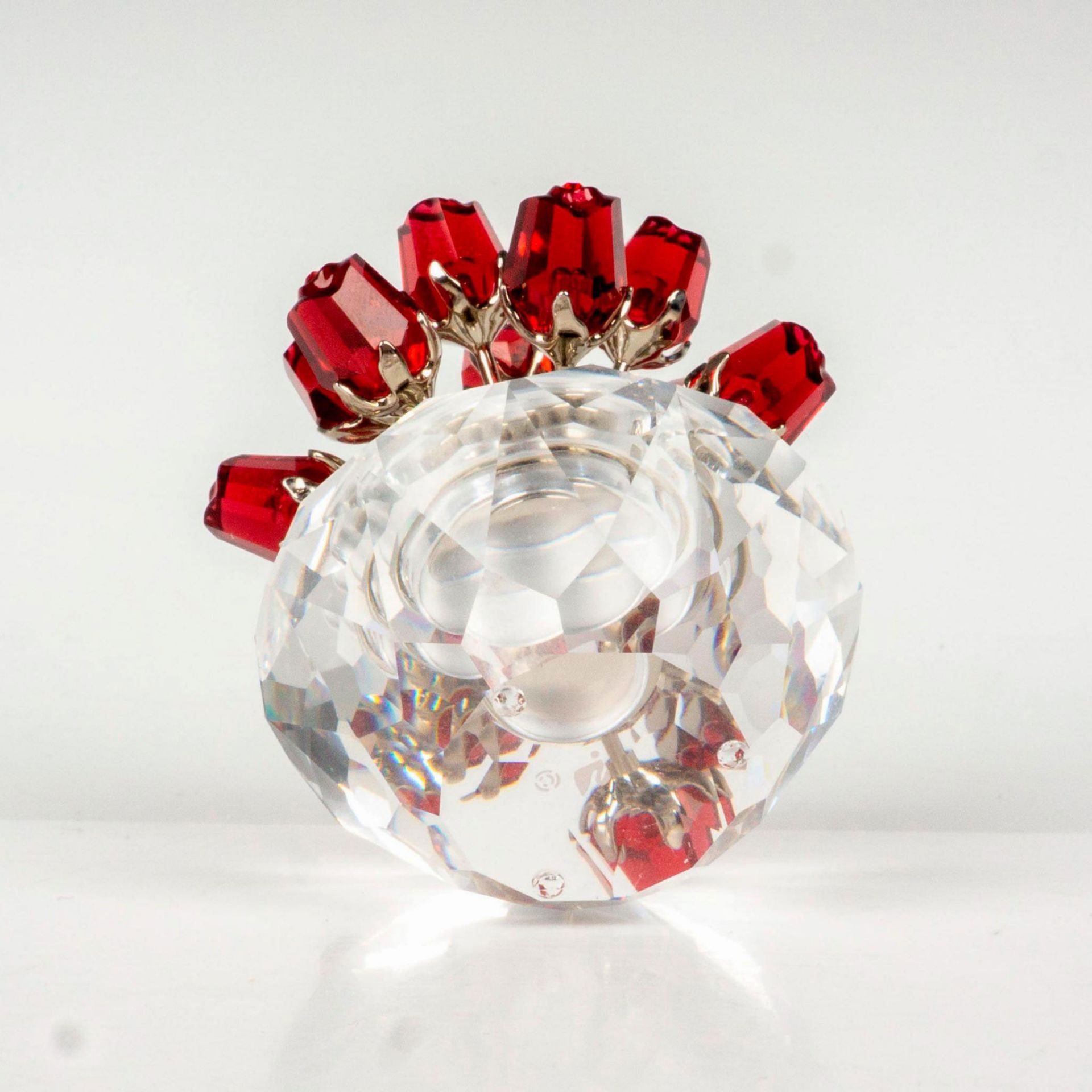 Swarovski Crystal Figurine, Vase of Red Roses - Image 3 of 3