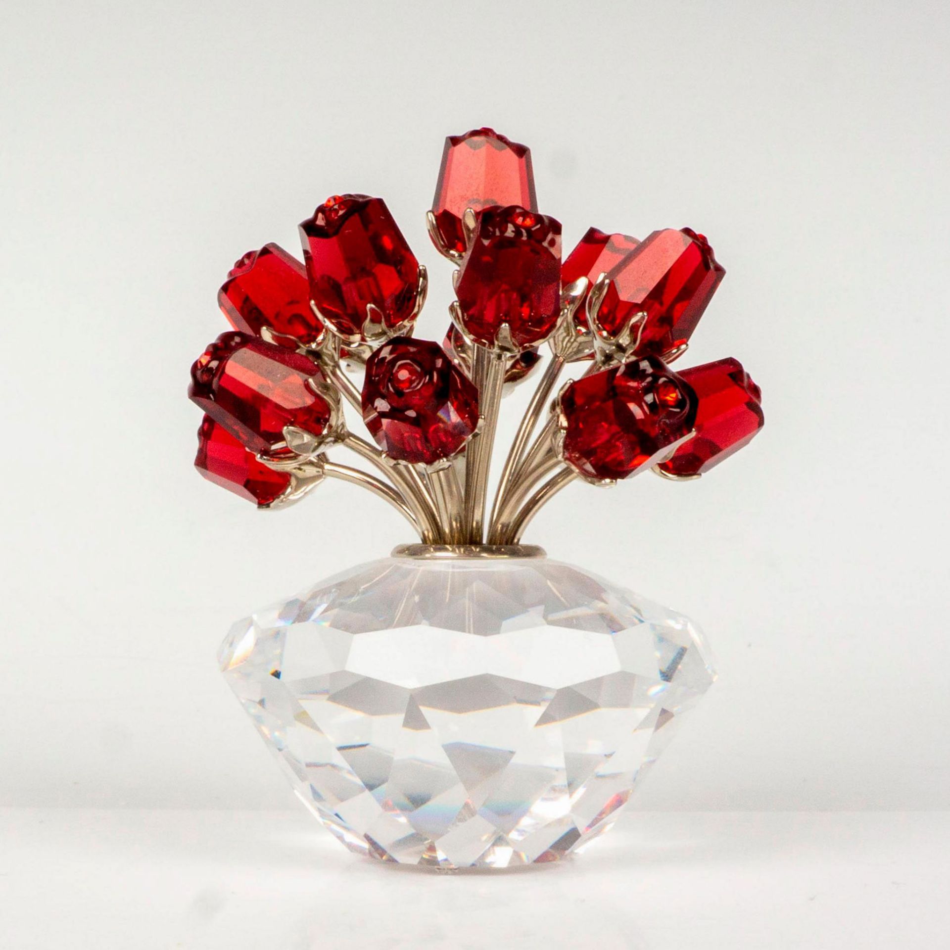 Swarovski Crystal Figurine, Vase of Red Roses - Image 2 of 3