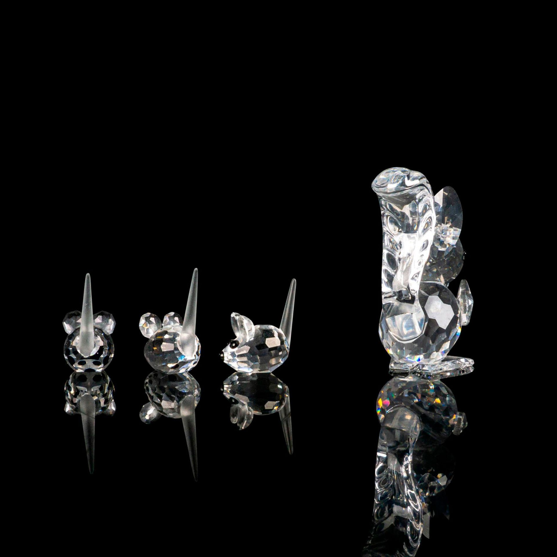 4pc Swarovski Silver Crystal Figurines - Bild 2 aus 3