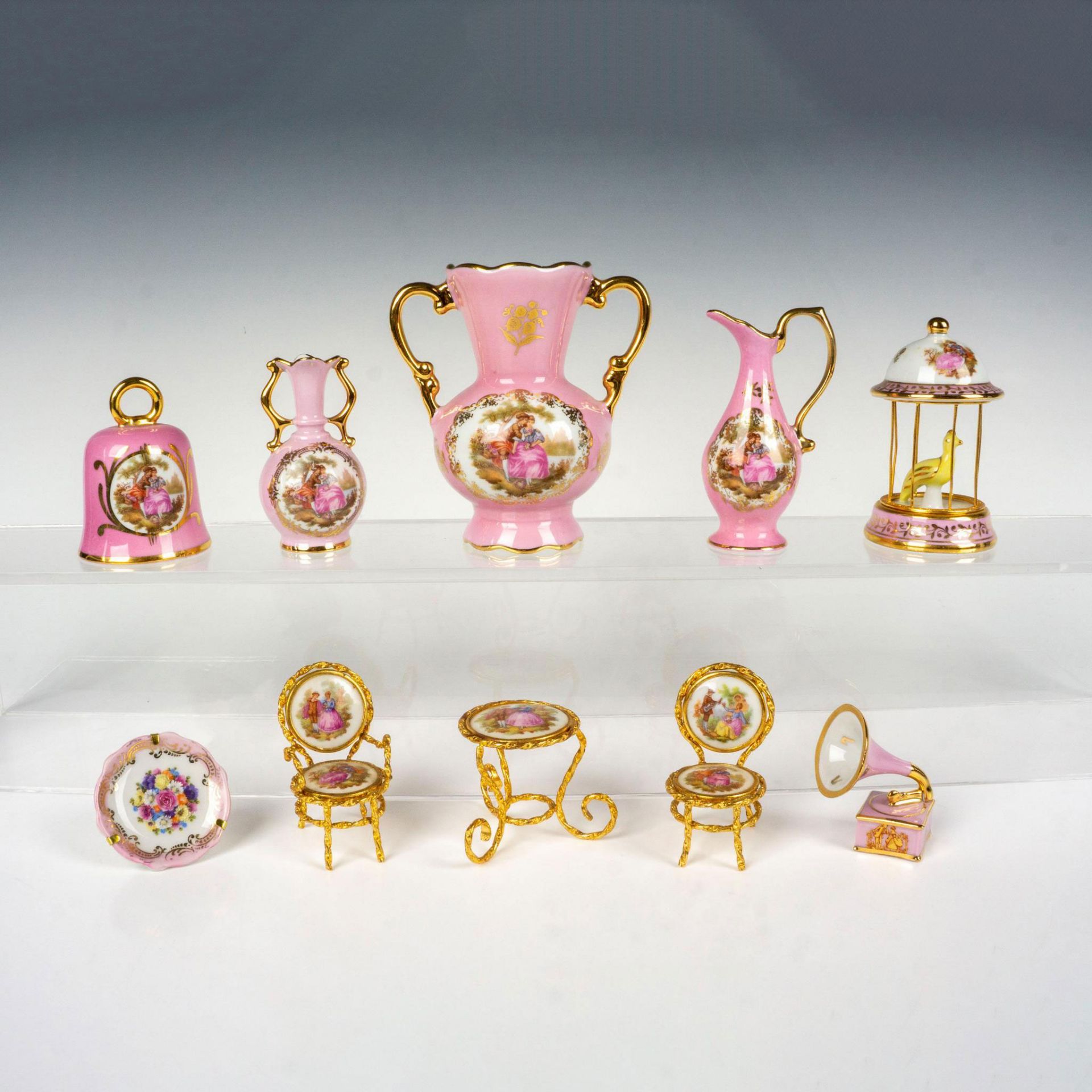 10pc Limoges Doll House Collectibles