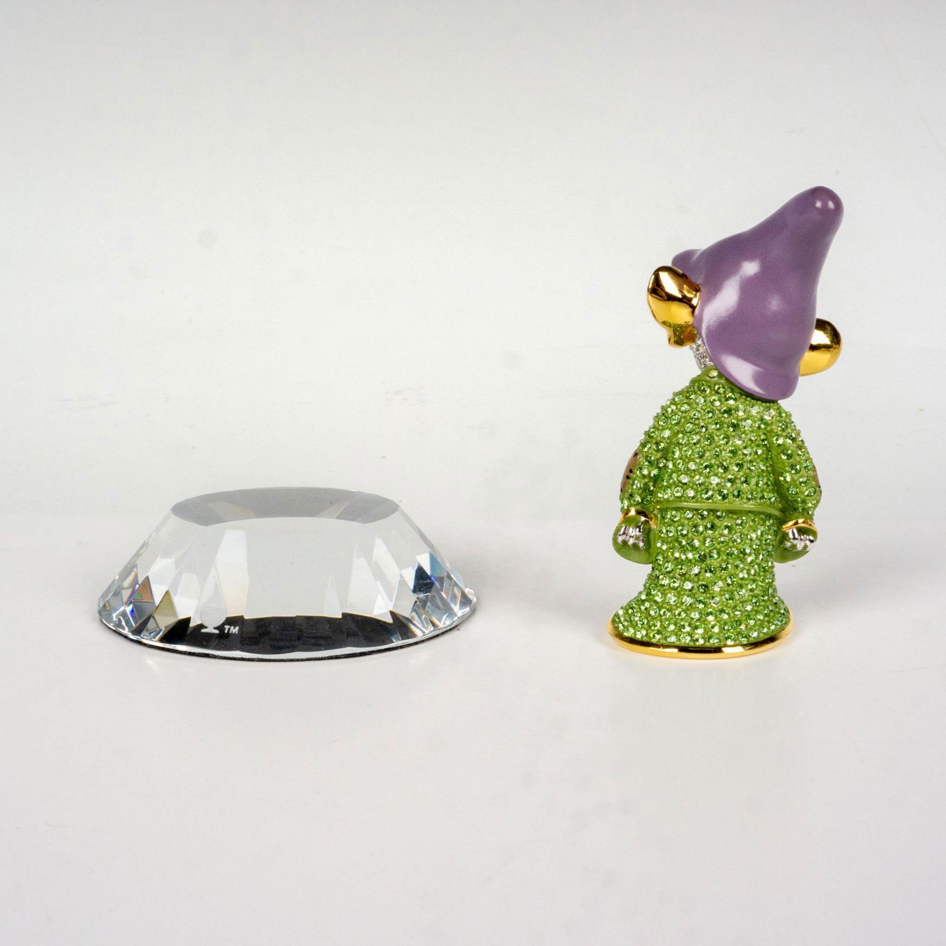 2pc Arribas Brothers Jeweled Figurine + Base, Dopey - Bild 2 aus 4