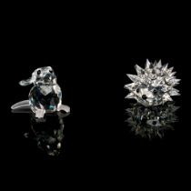 2pc Swarovski Crystal Figurines Field Mouse and Hedgehog