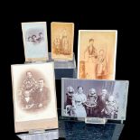 5pc Antique Photographs, Various Families