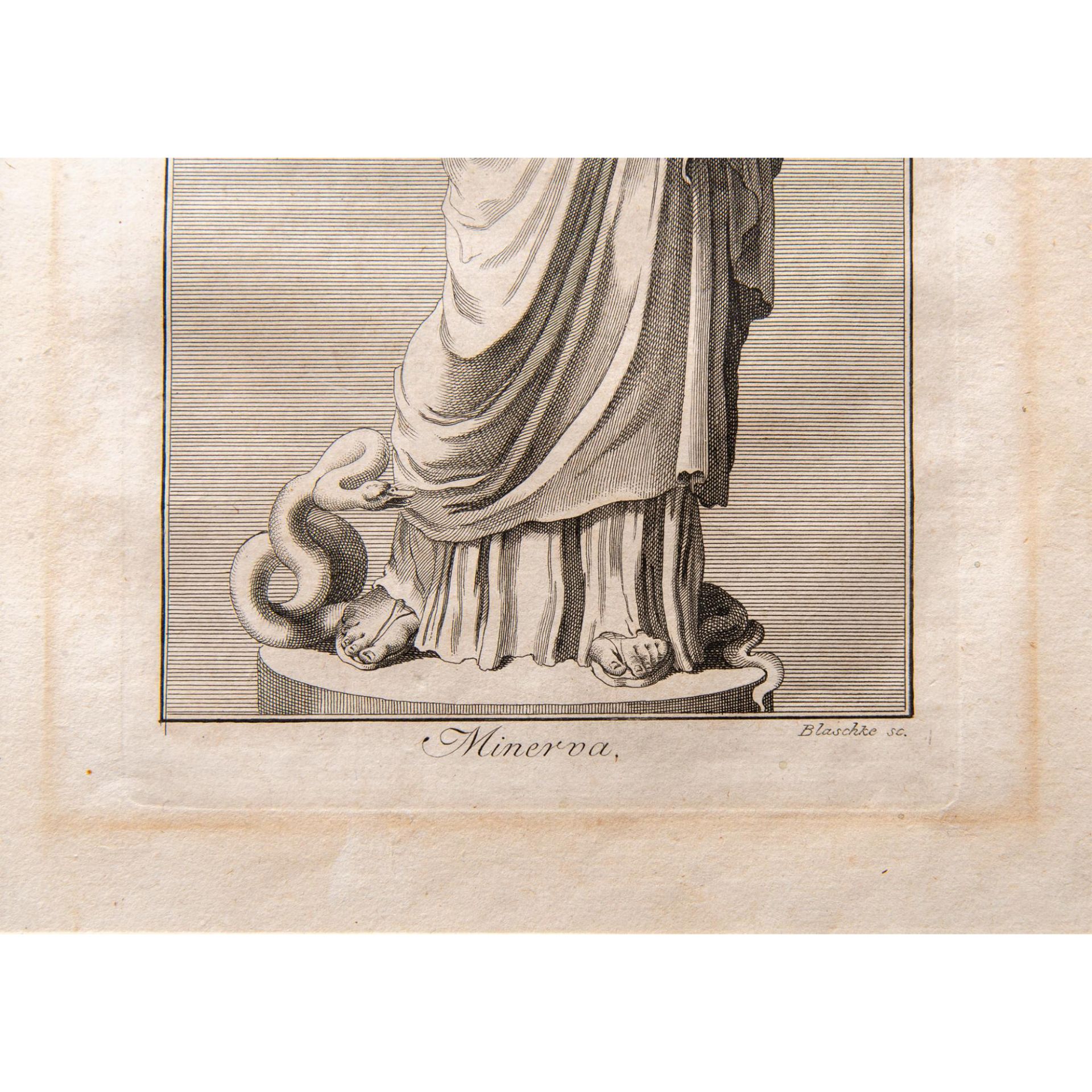 19th c. Engraved Print on Laid Paper, Minerva - Bild 3 aus 4