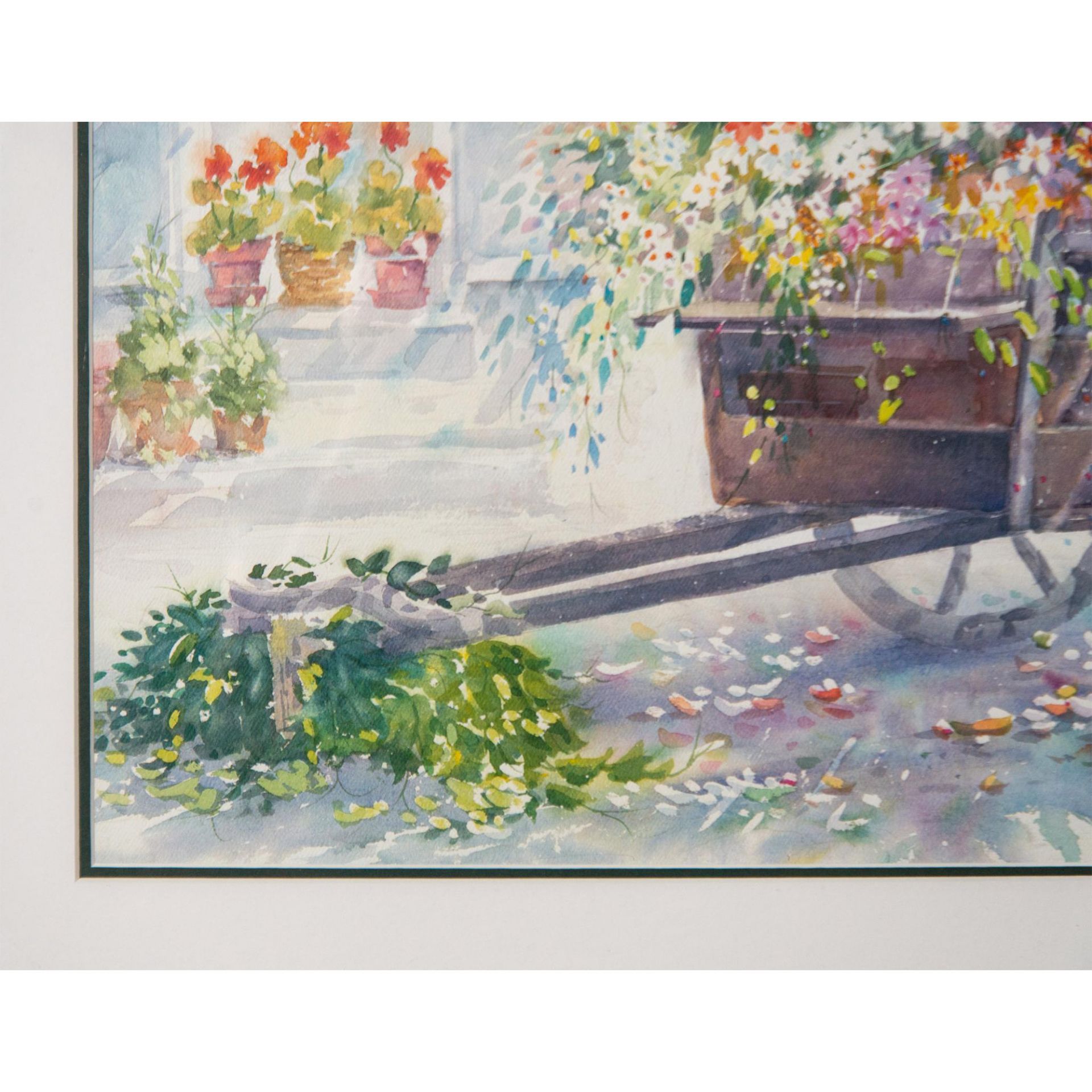 Richard Williams (American, 20th c) Lithograph, Flower Wagon - Image 4 of 5