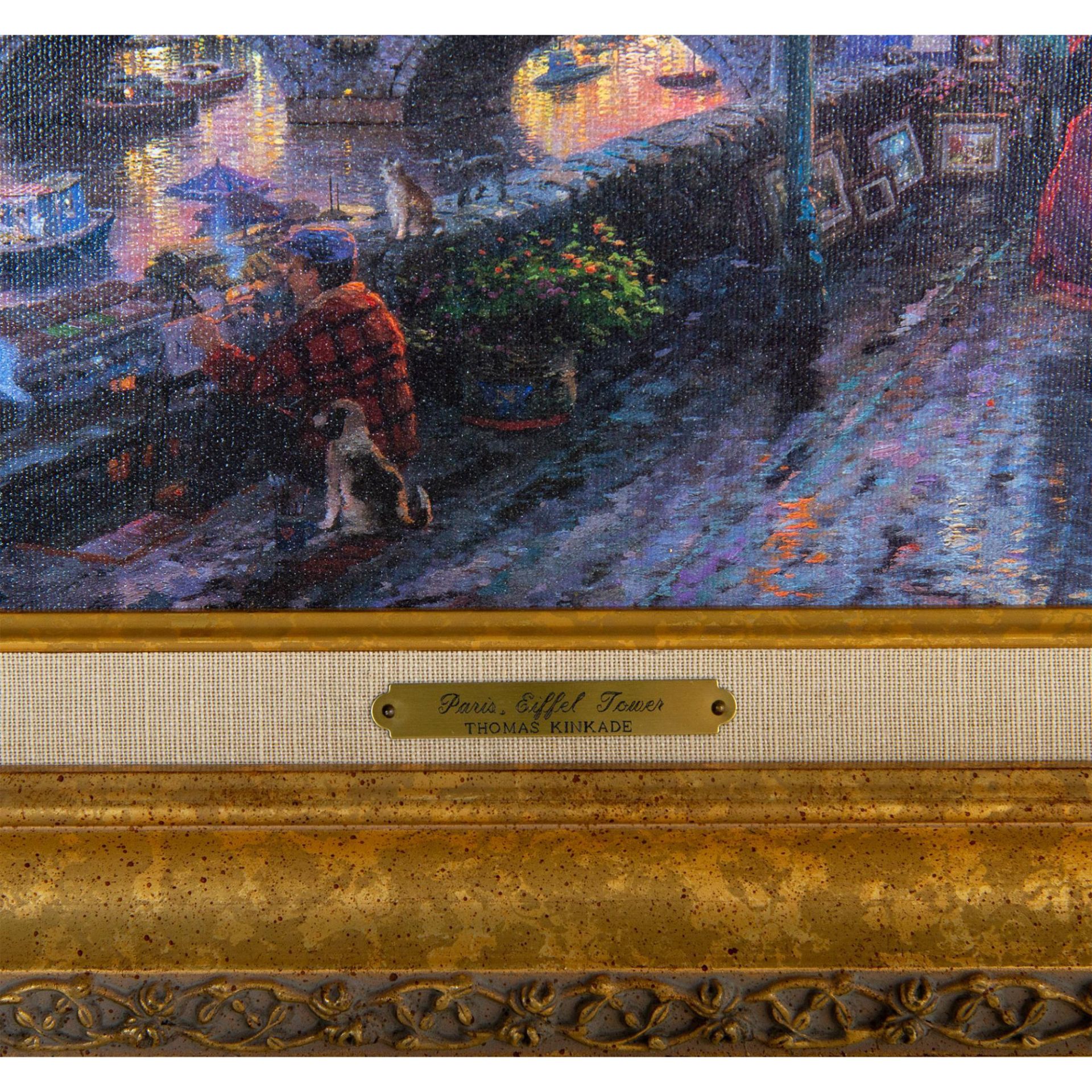 Thomas Kinkade, Lithograph on Canvas, Paris, Eiffel Tower - Bild 3 aus 7