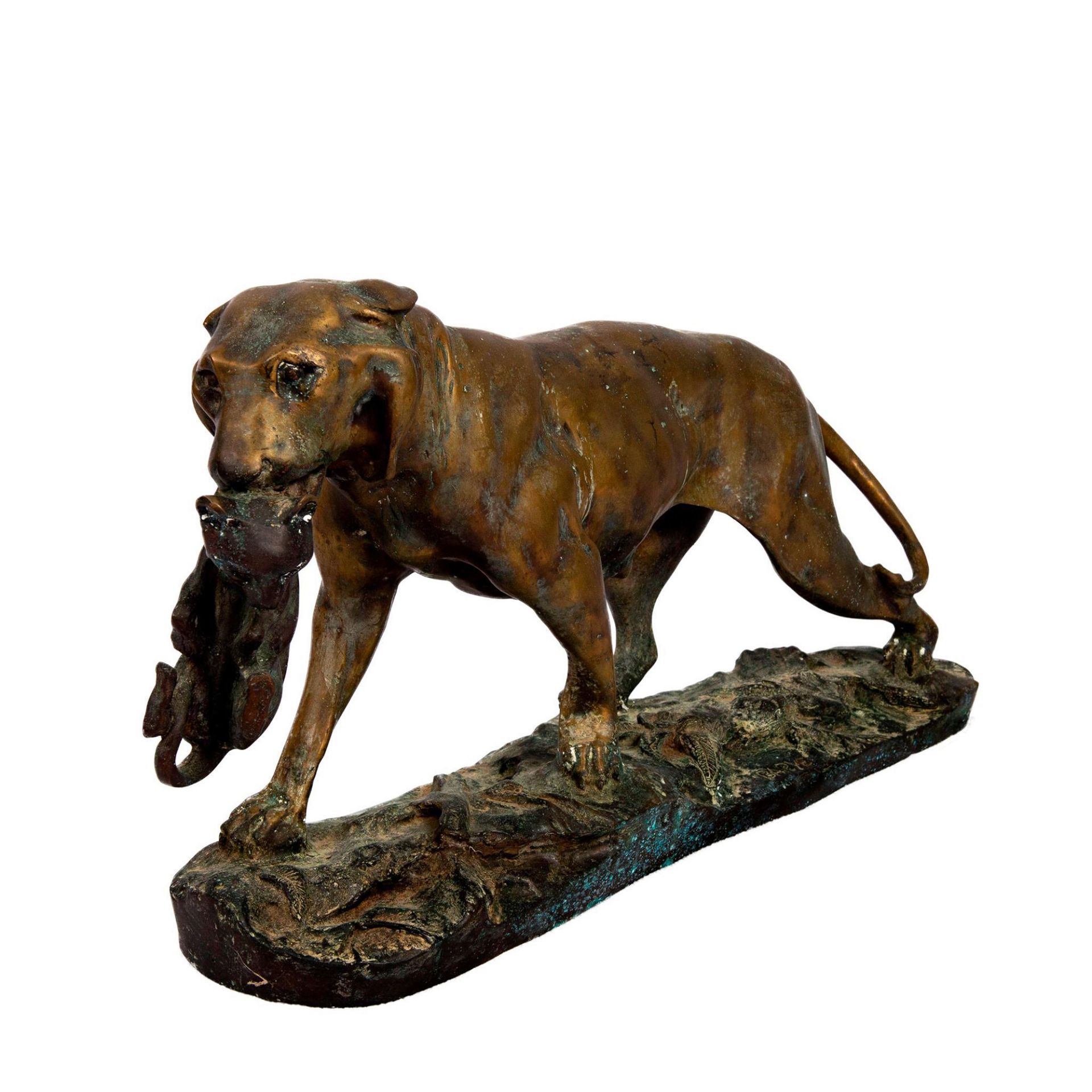 Antoine-Louis Barye Bronze Sculpture, Tigress - Image 3 of 6