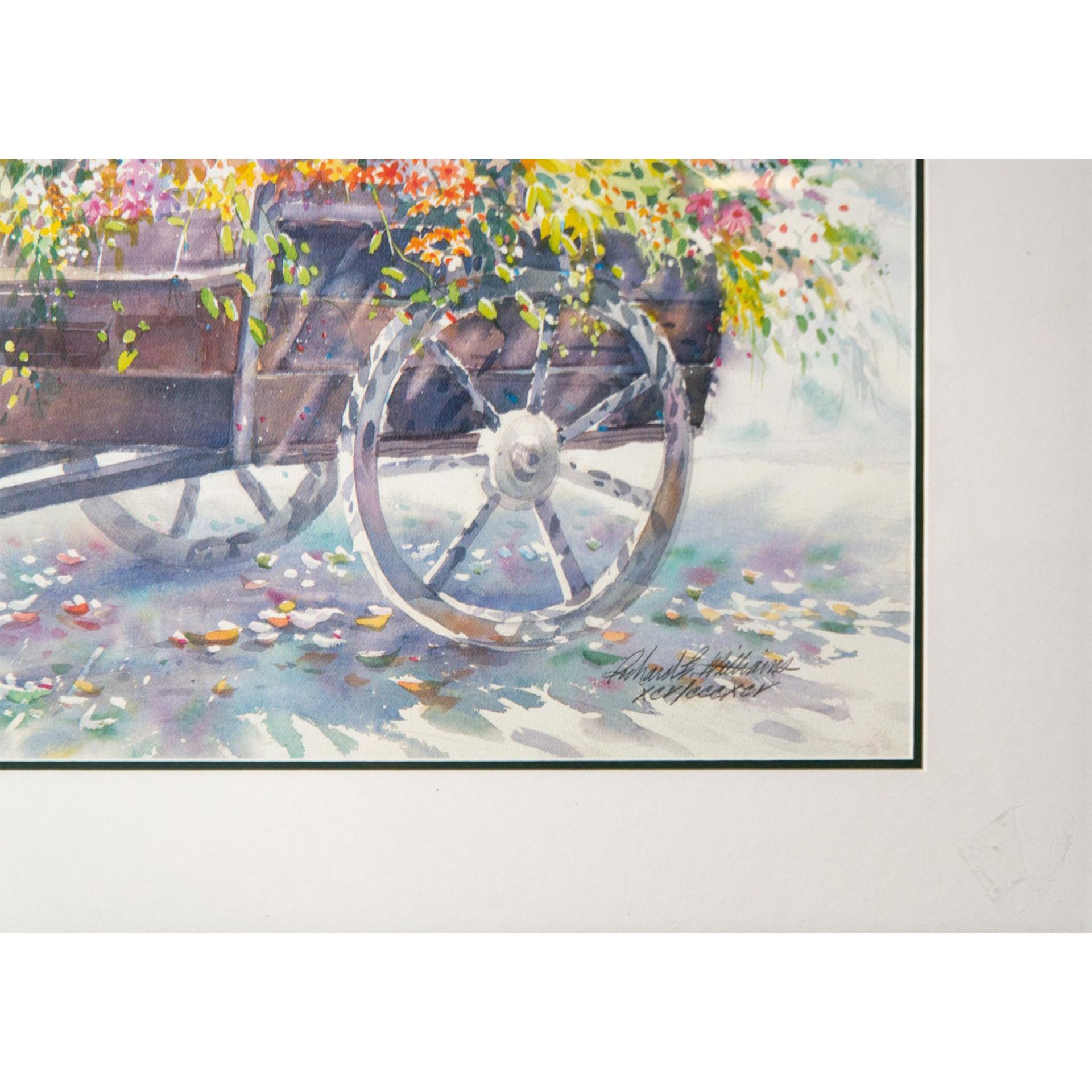 Richard Williams (American, 20th c) Lithograph, Flower Wagon - Image 3 of 5