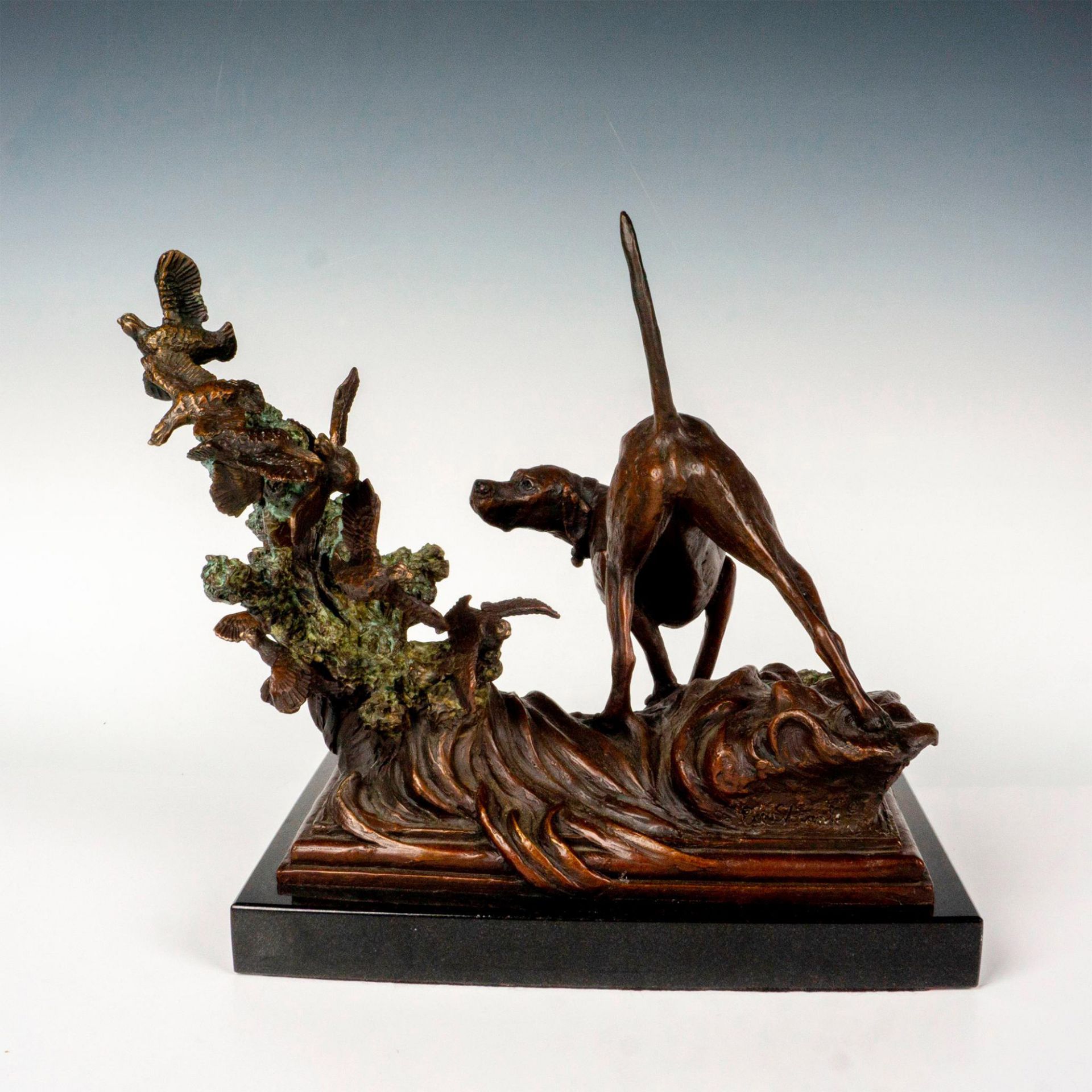 Eric Slocombe Bronze Sculpture, Shinnery Oak Bobwhites - Bild 2 aus 3