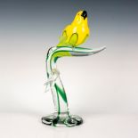 Murano Glass by Giuliano Tosi Sculpture, Parrot on Branch