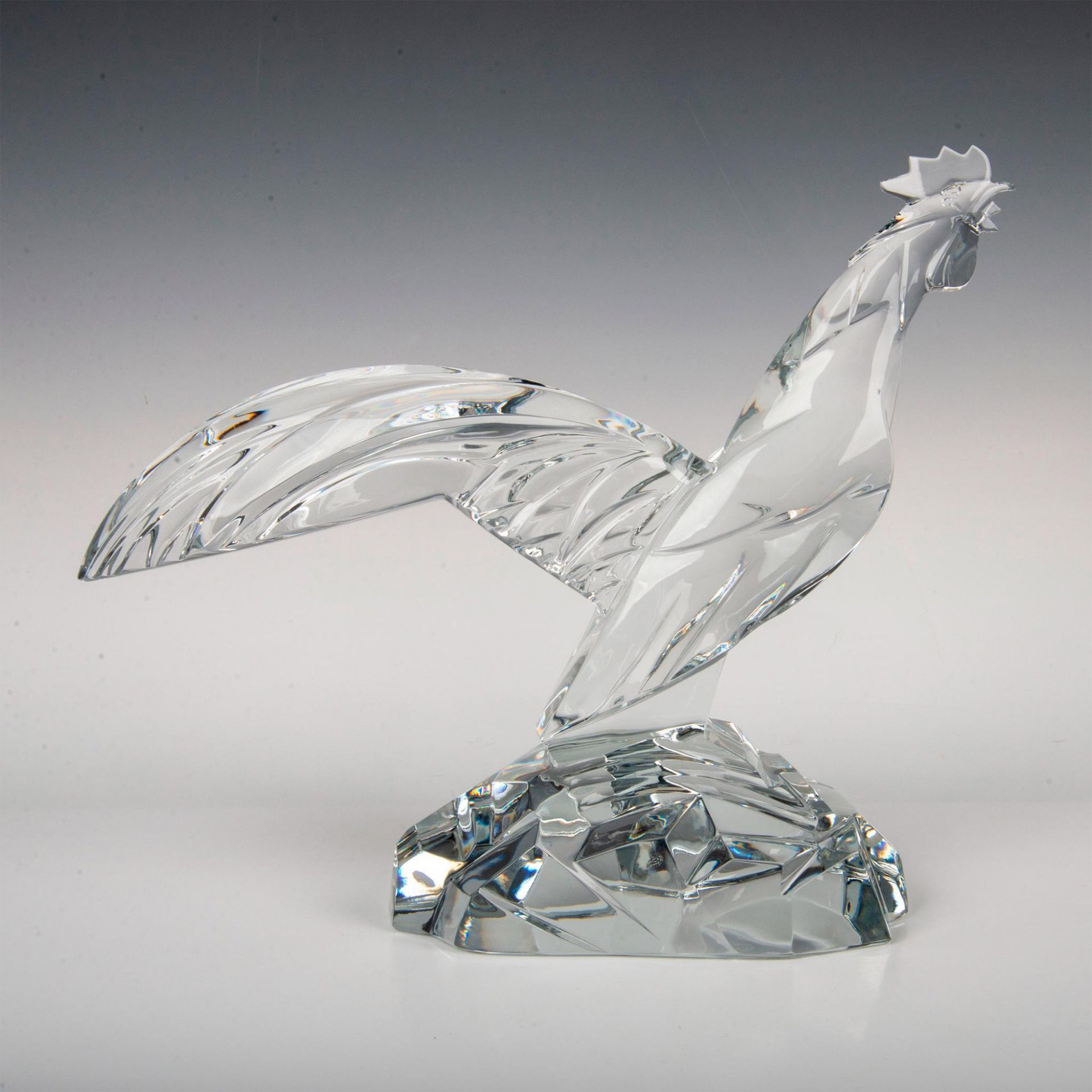 Baccarat Crystal Statuette, Heritage Chanticleer Rooster - Image 4 of 11