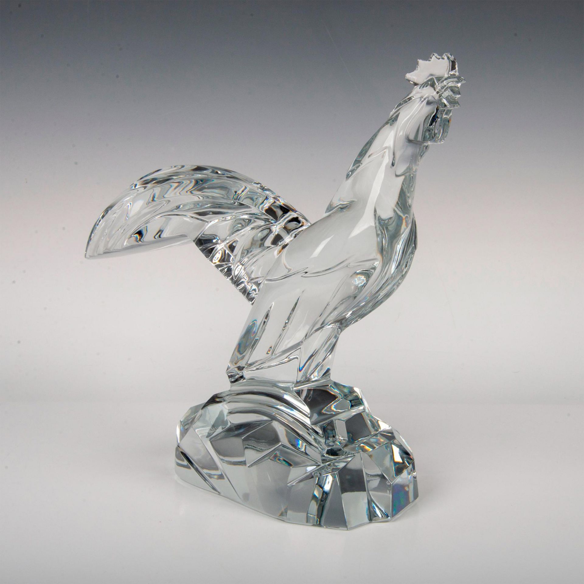 Baccarat Crystal Statuette, Heritage Chanticleer Rooster - Image 2 of 11