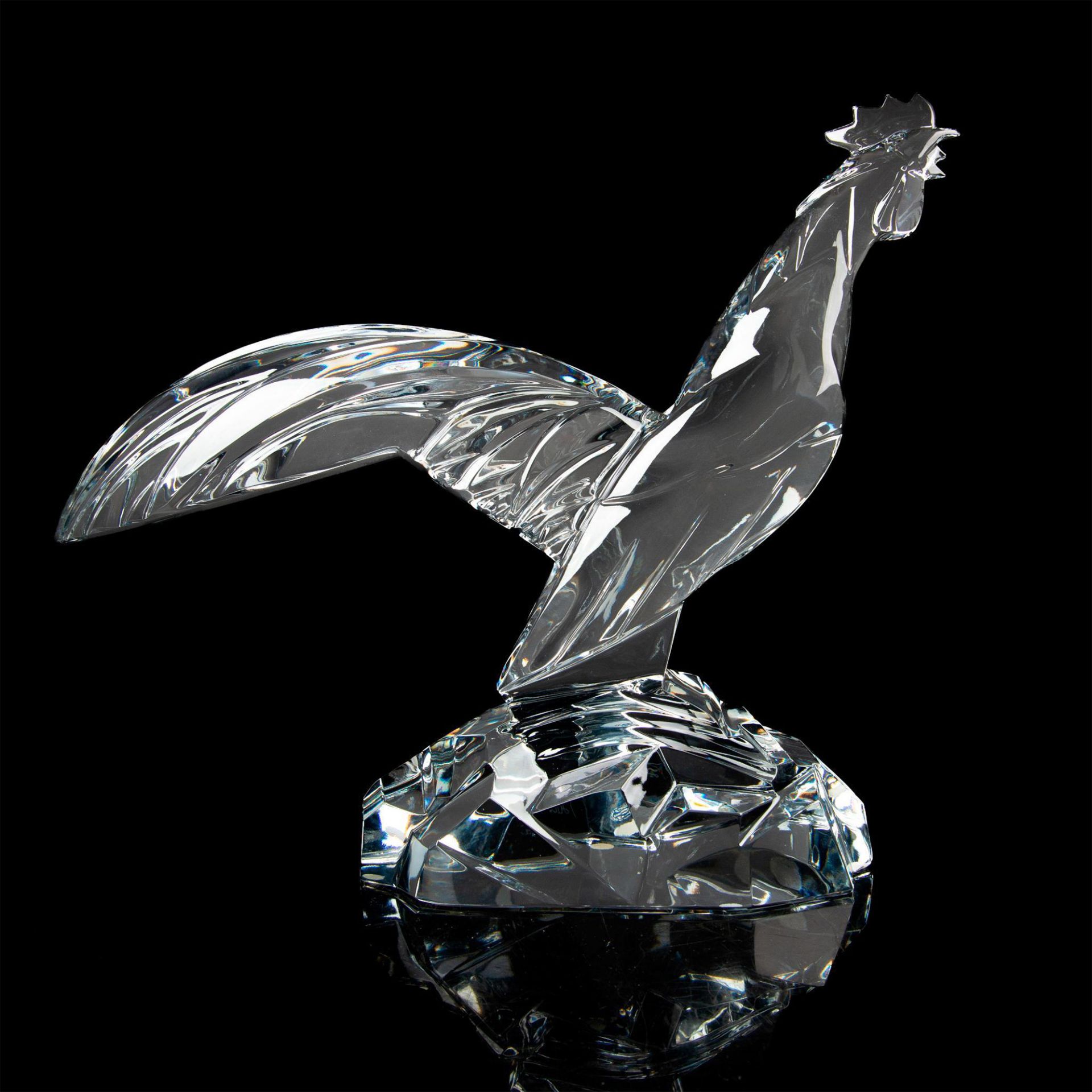 Baccarat Crystal Statuette, Heritage Chanticleer Rooster - Image 7 of 11