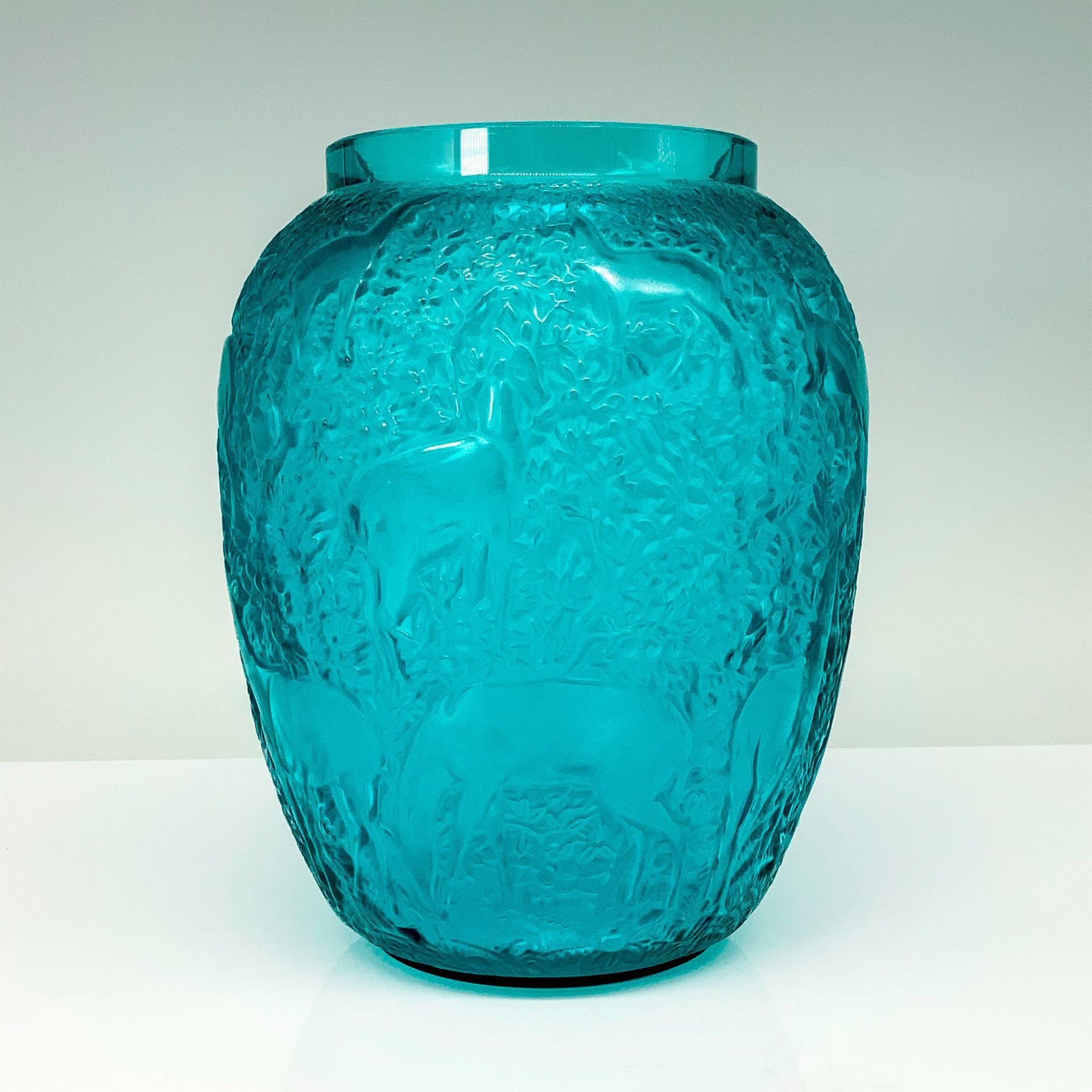 Lalique Blue Crystal Biches Vase - Bild 2 aus 3