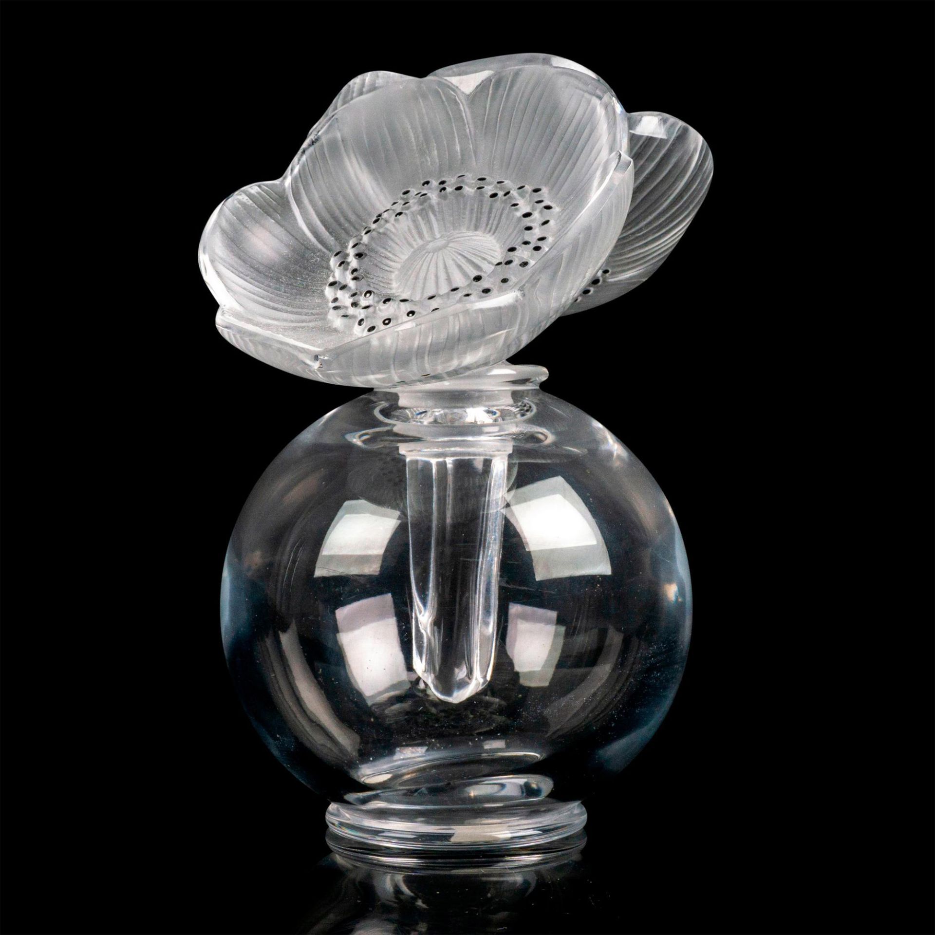 Lalique Crystal Perfume Bottle, Deux Anemones - Bild 2 aus 6