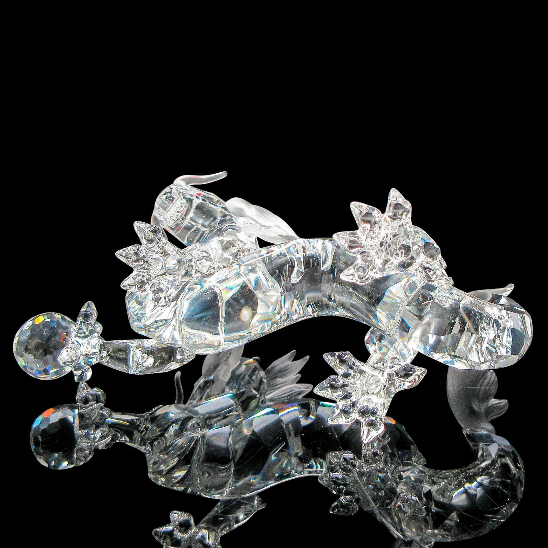 2pc Swarovski Silver Crystal Figurine, The Dragon - Image 3 of 4