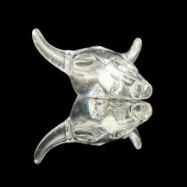 Vintage Crystal Cow Scull Figurine