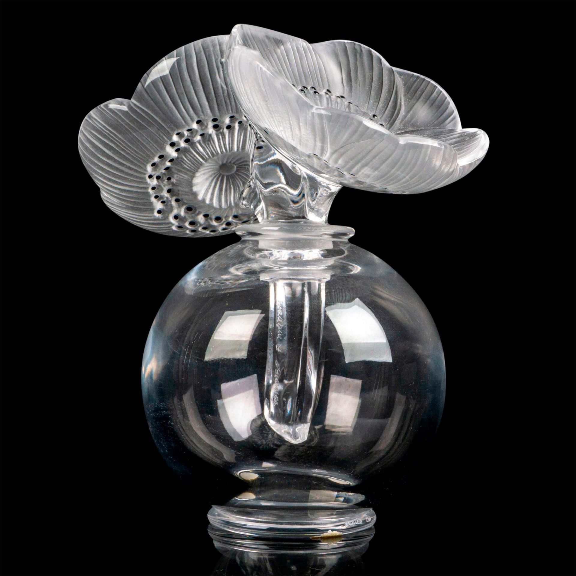 Lalique Crystal Perfume Bottle, Deux Anemones - Bild 3 aus 6