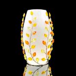 Swarovski Topaz Leaves Crystal Vase