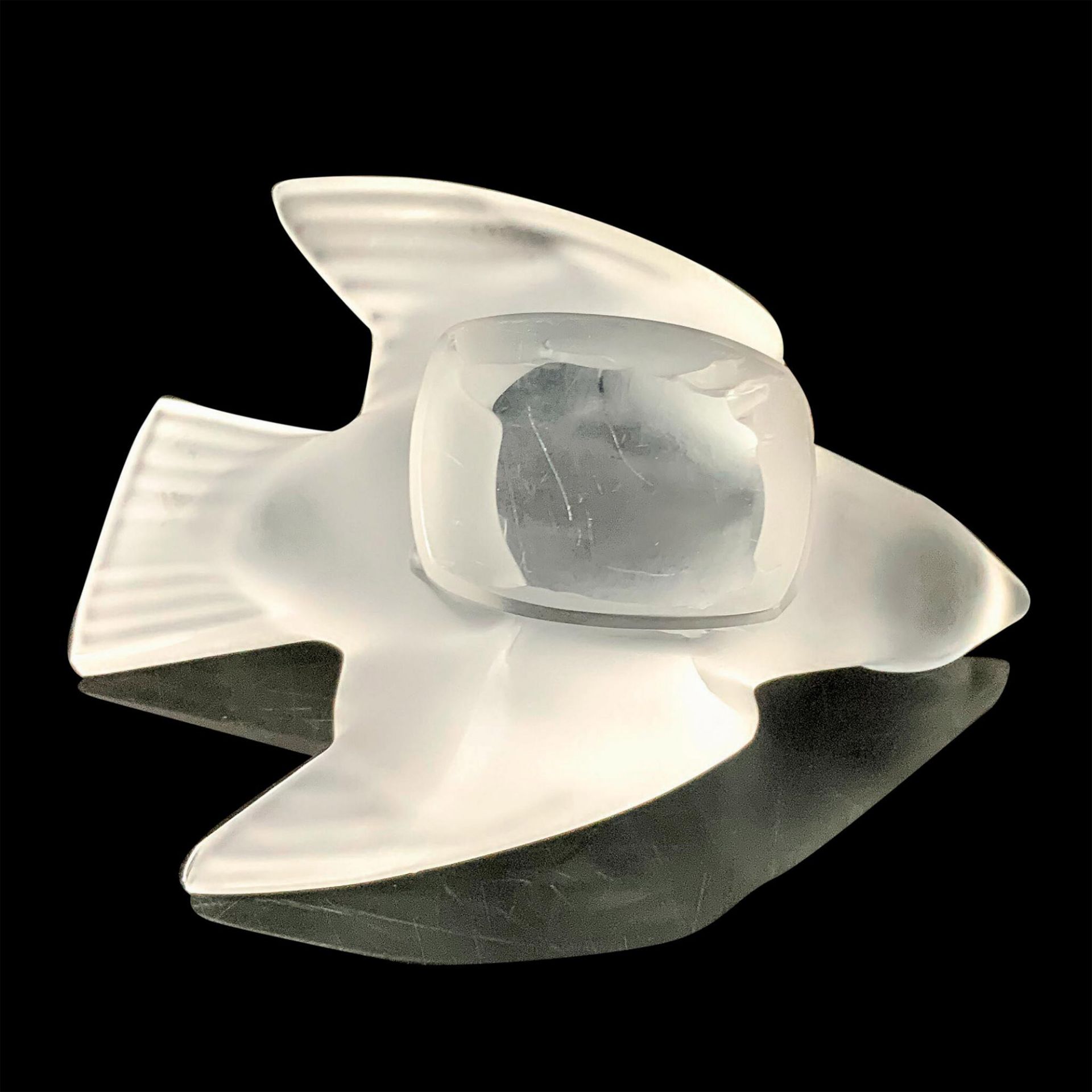 Lalique Crystal Wings Out Sparrow Figure - Bild 3 aus 3